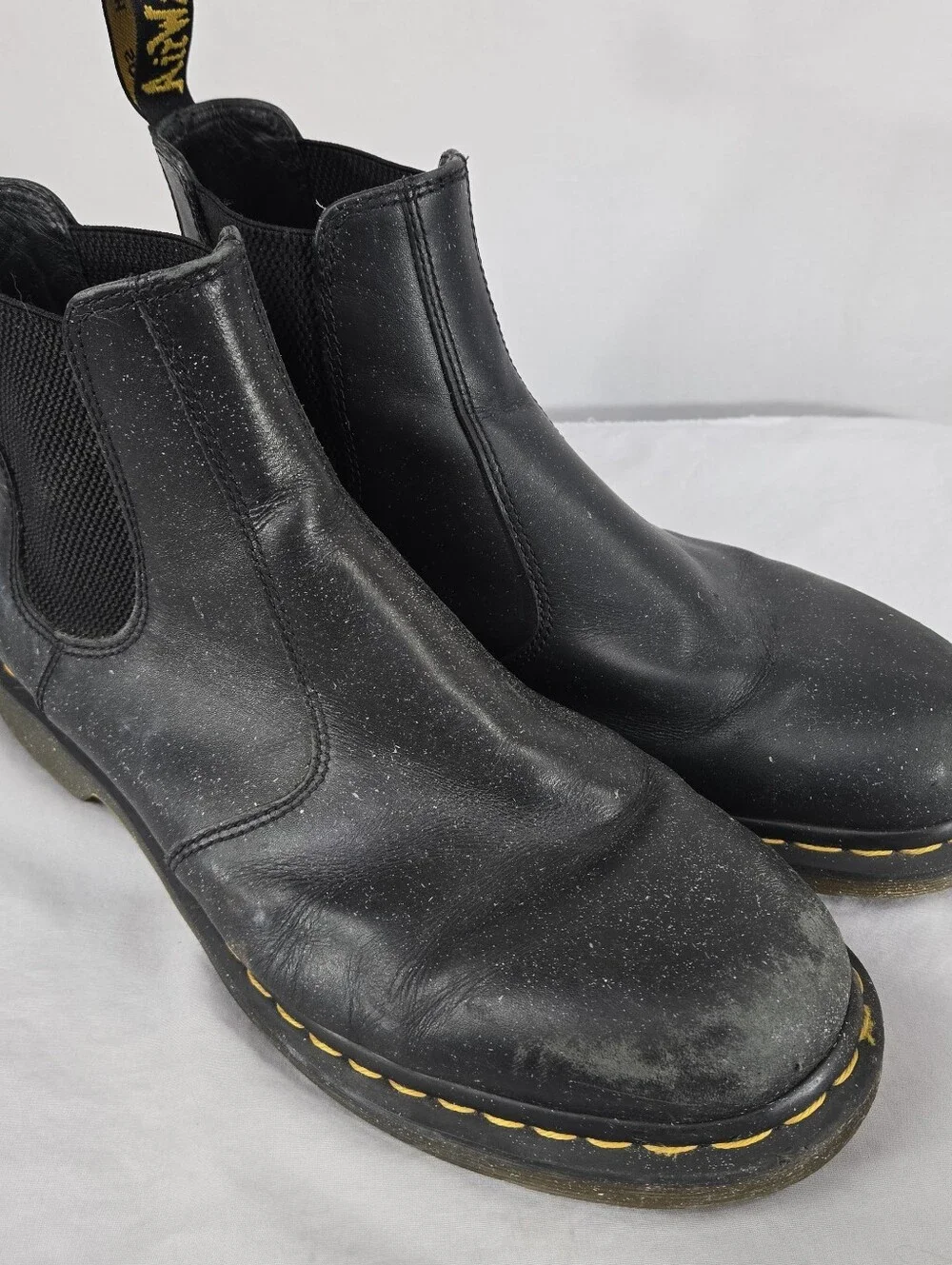 Dr. Martens Doc Chelsea Casual Boots Mens Size 13 Slip On Work Leather Black